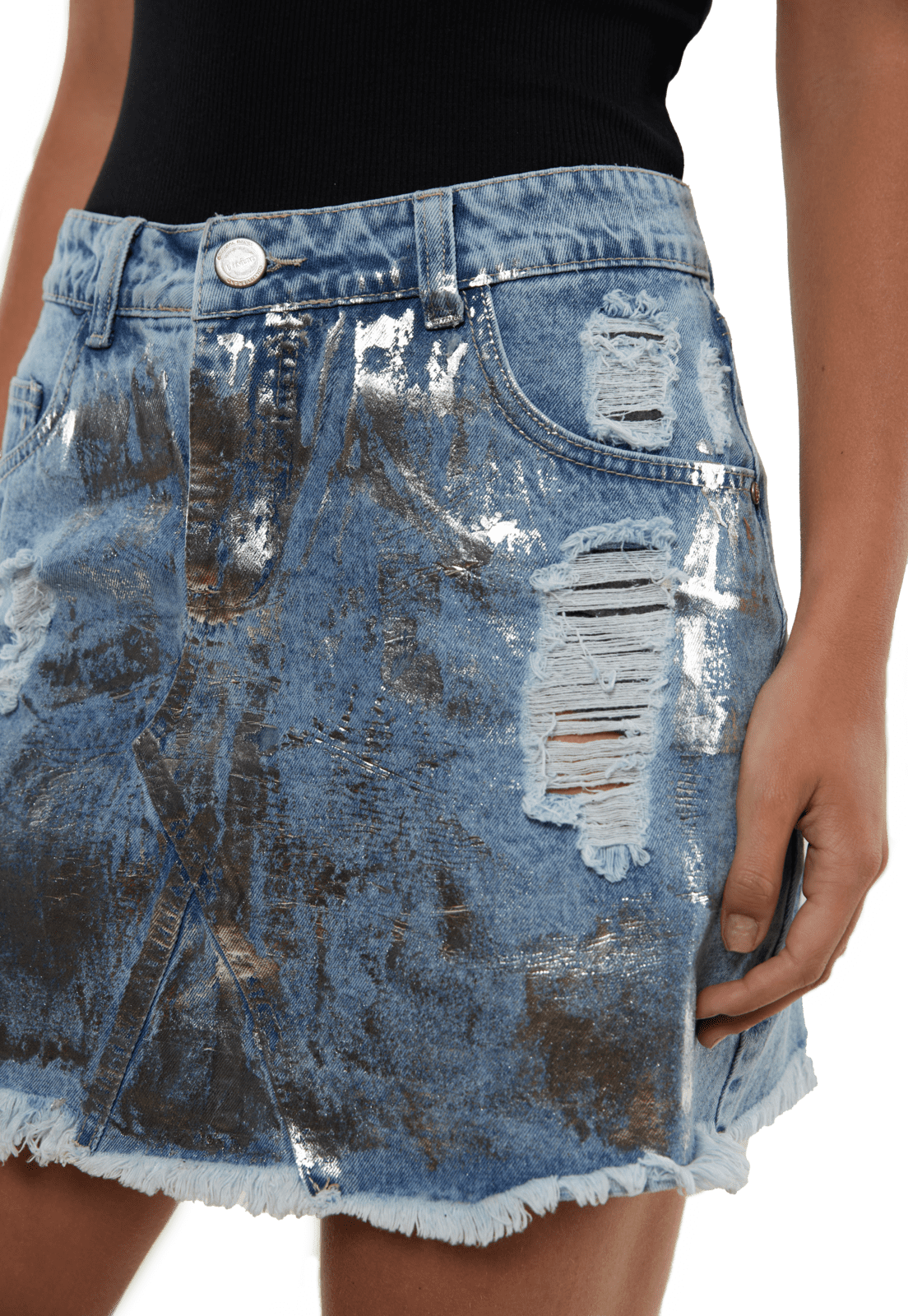 Falda Ganges I Celeste Divino Jeans