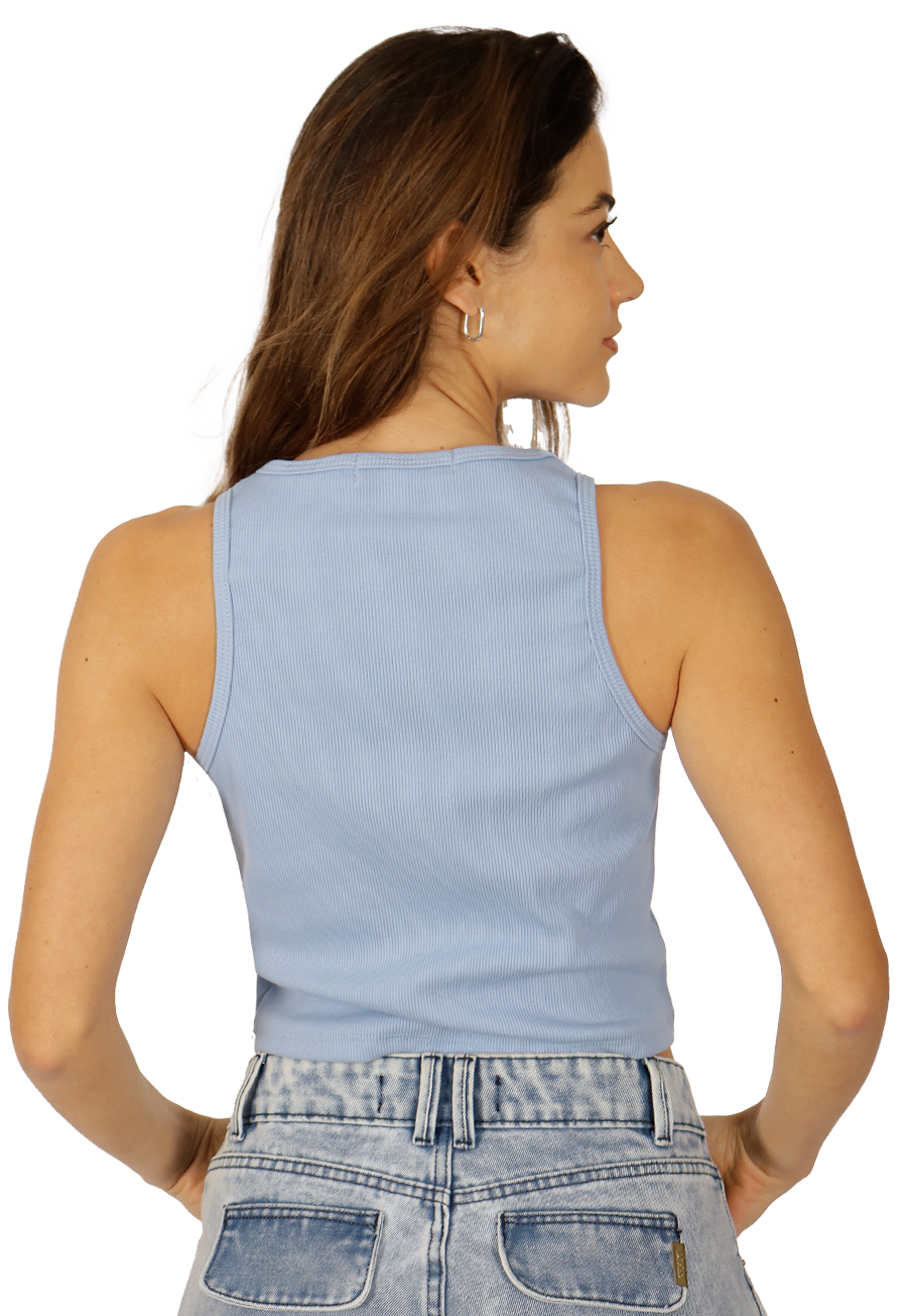 Polera Byork VIII Celeste Divino Jeans