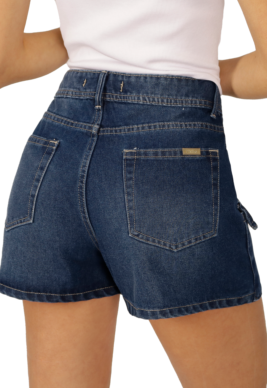 Short Avril I Bolsillos Azul Divino Jeans