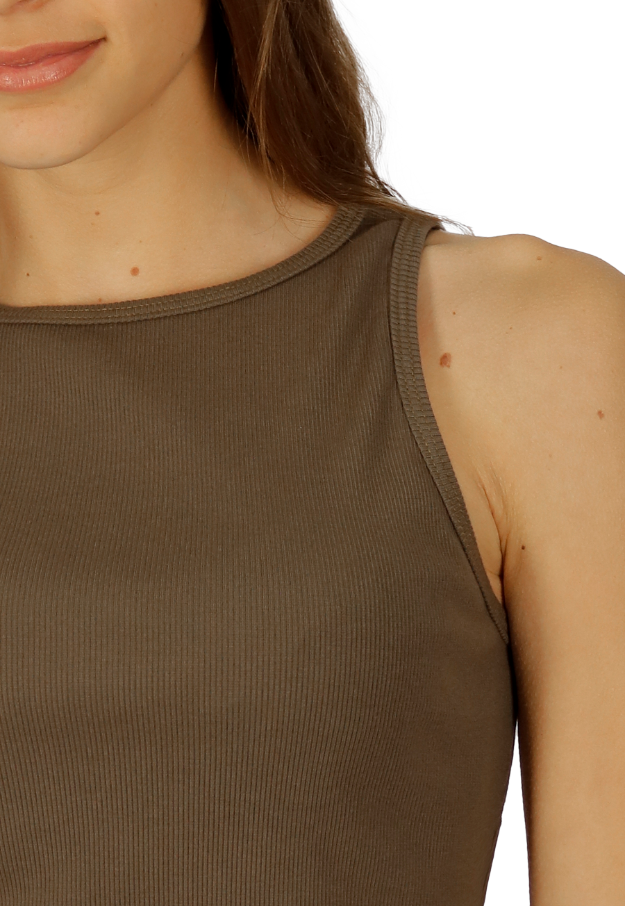 Polera Byork X Sin Mangas Verde Divino Jeans