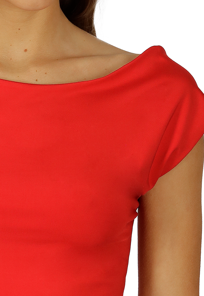 Polera Greta II Sin Espalda Roja Divino Jeans