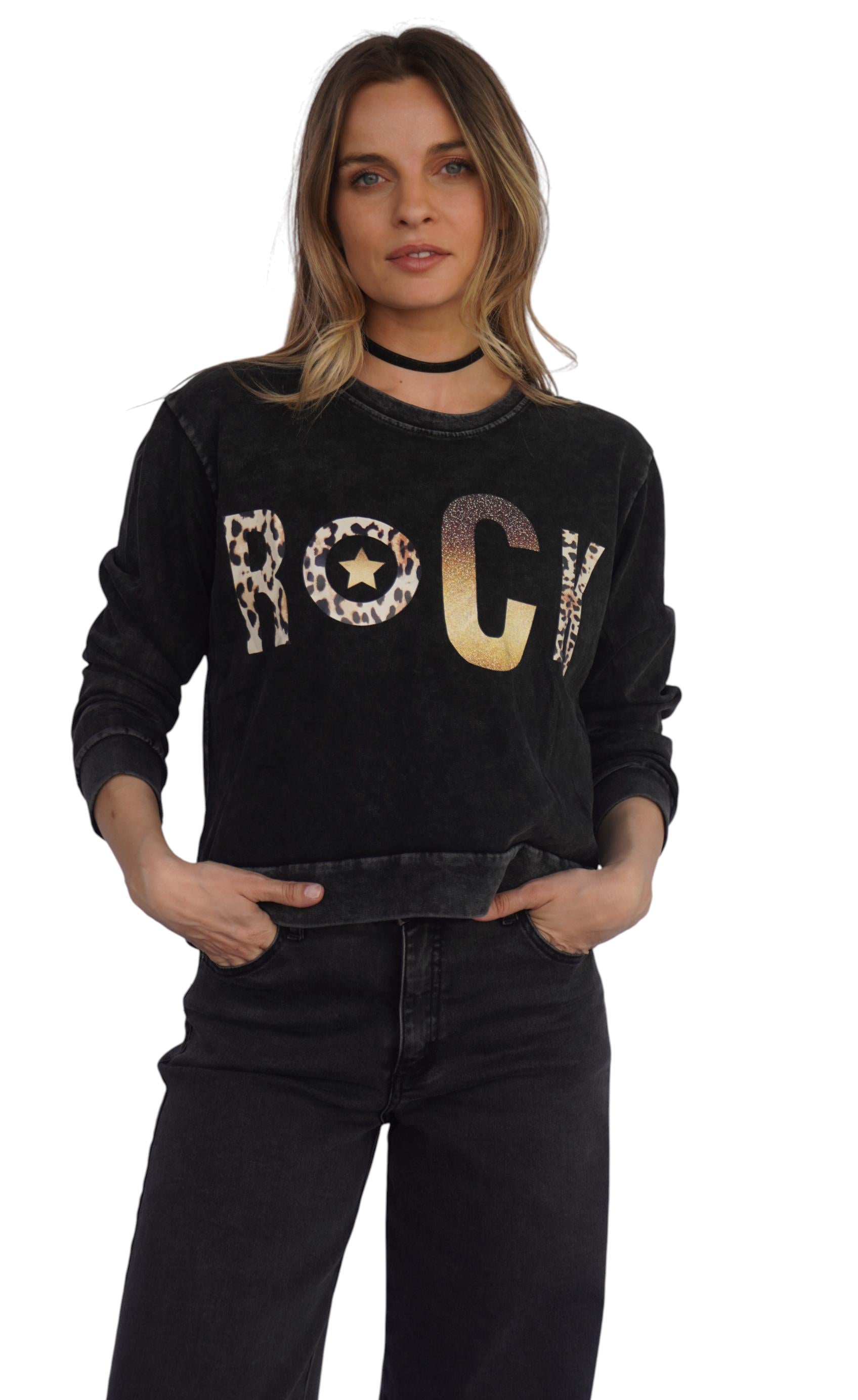 Polerón Nora I Negro Divino Jeans