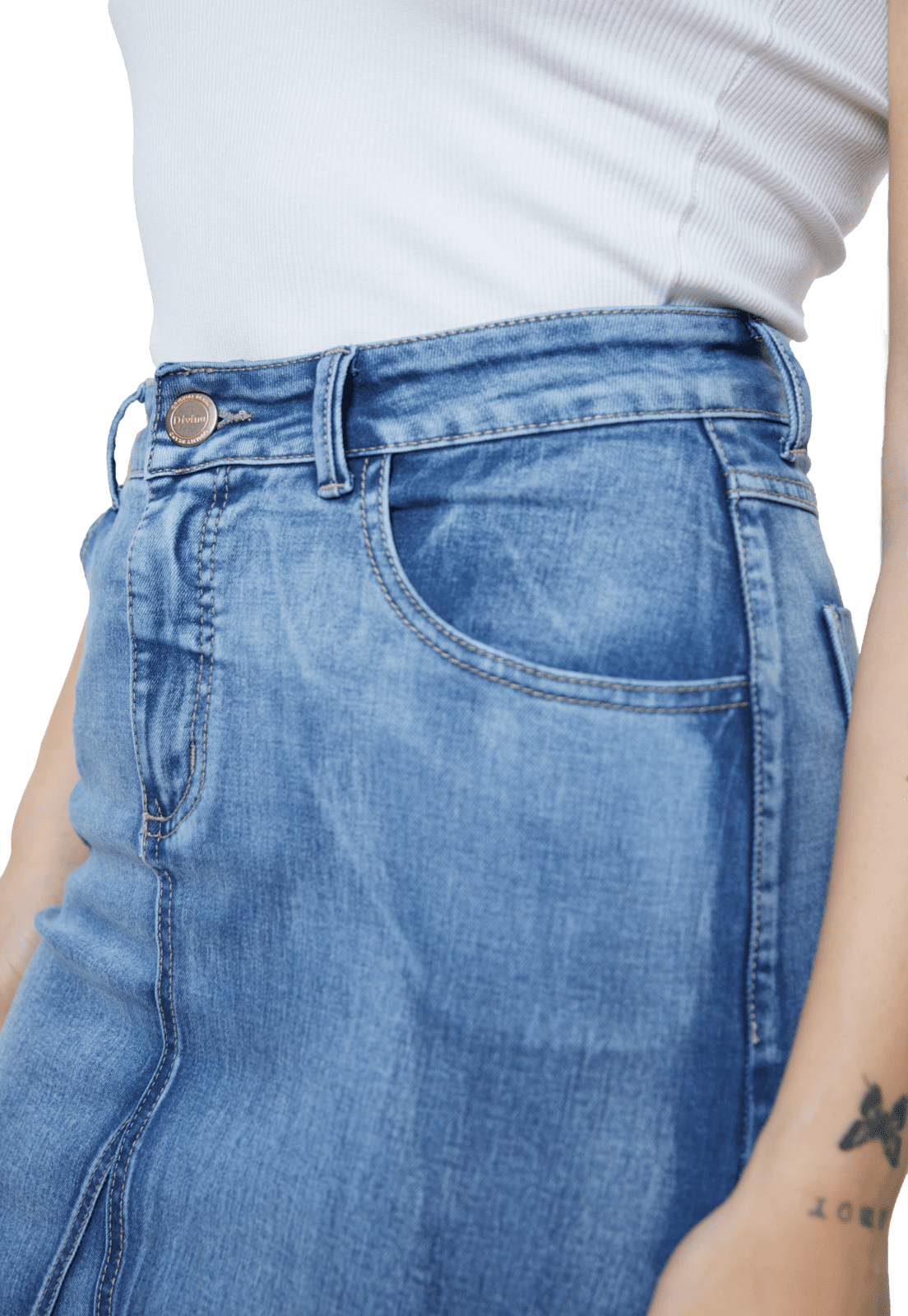 Falda Amur Celeste Divino Jeans