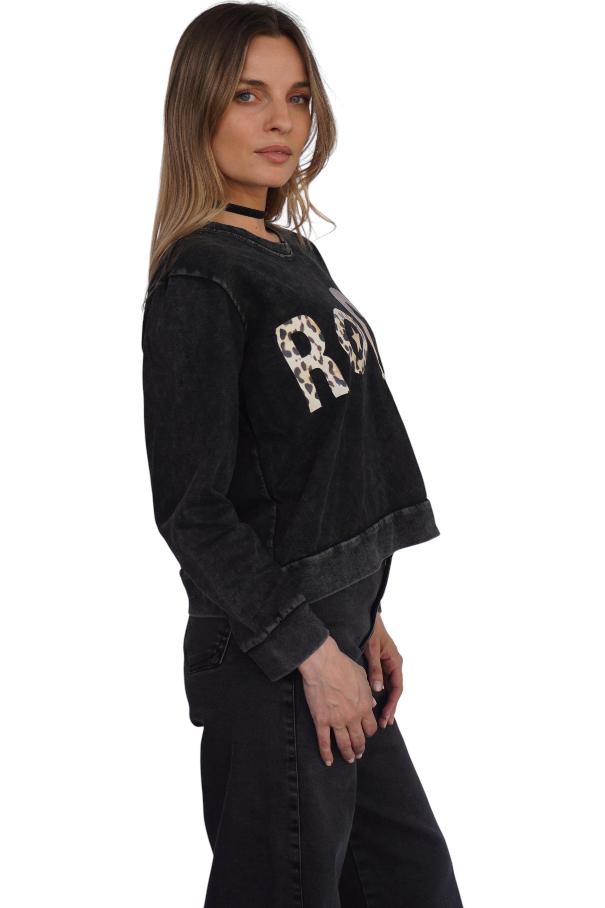 Polerón Nora I Negro Divino Jeans